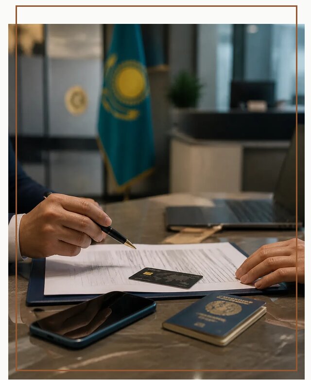 Открытие счета и банковской карты в Казахстане в Гагарине